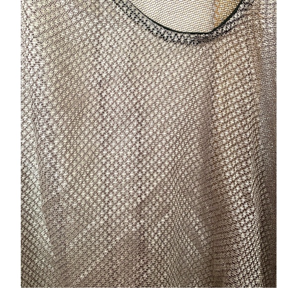 Gray silver poncho shawl see through one size - Picture 4 of 4